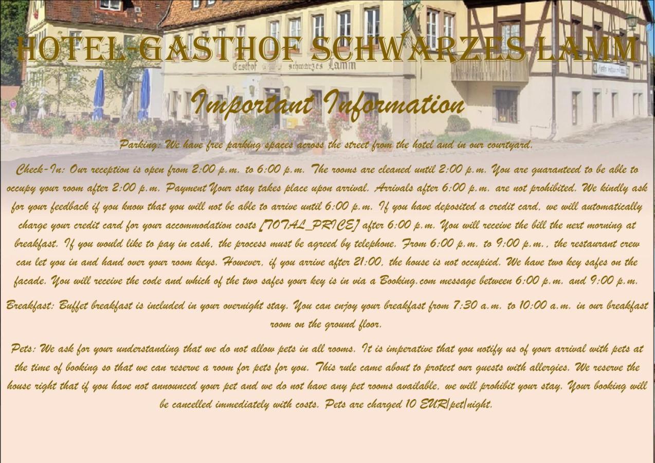 Hotel Schwarzes Lamm Rothenburg ob der Tauber Esterno foto
